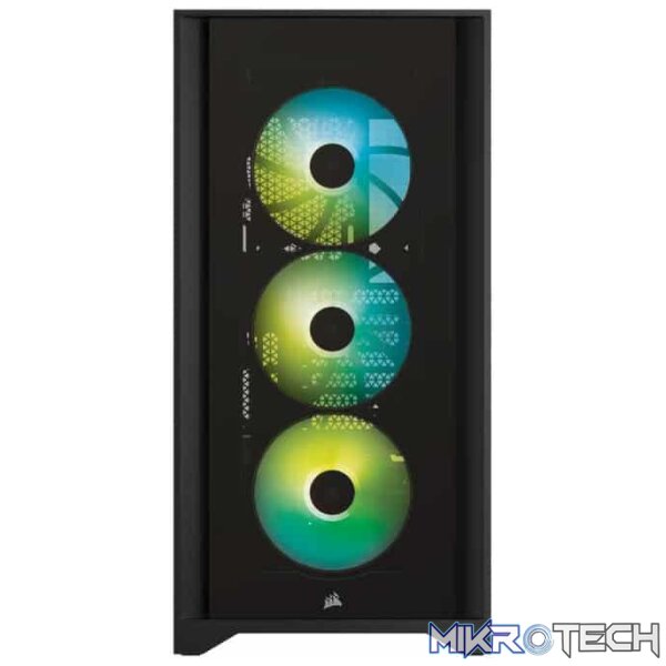 Corsair Carbide series 4000X RGB all black ATX Chassis with front+side dual Tempered glass side panel - Image 2